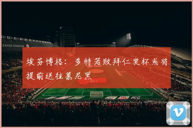 埃芬博格：多特若败拜仁奖杯或将提前送往慕尼黑